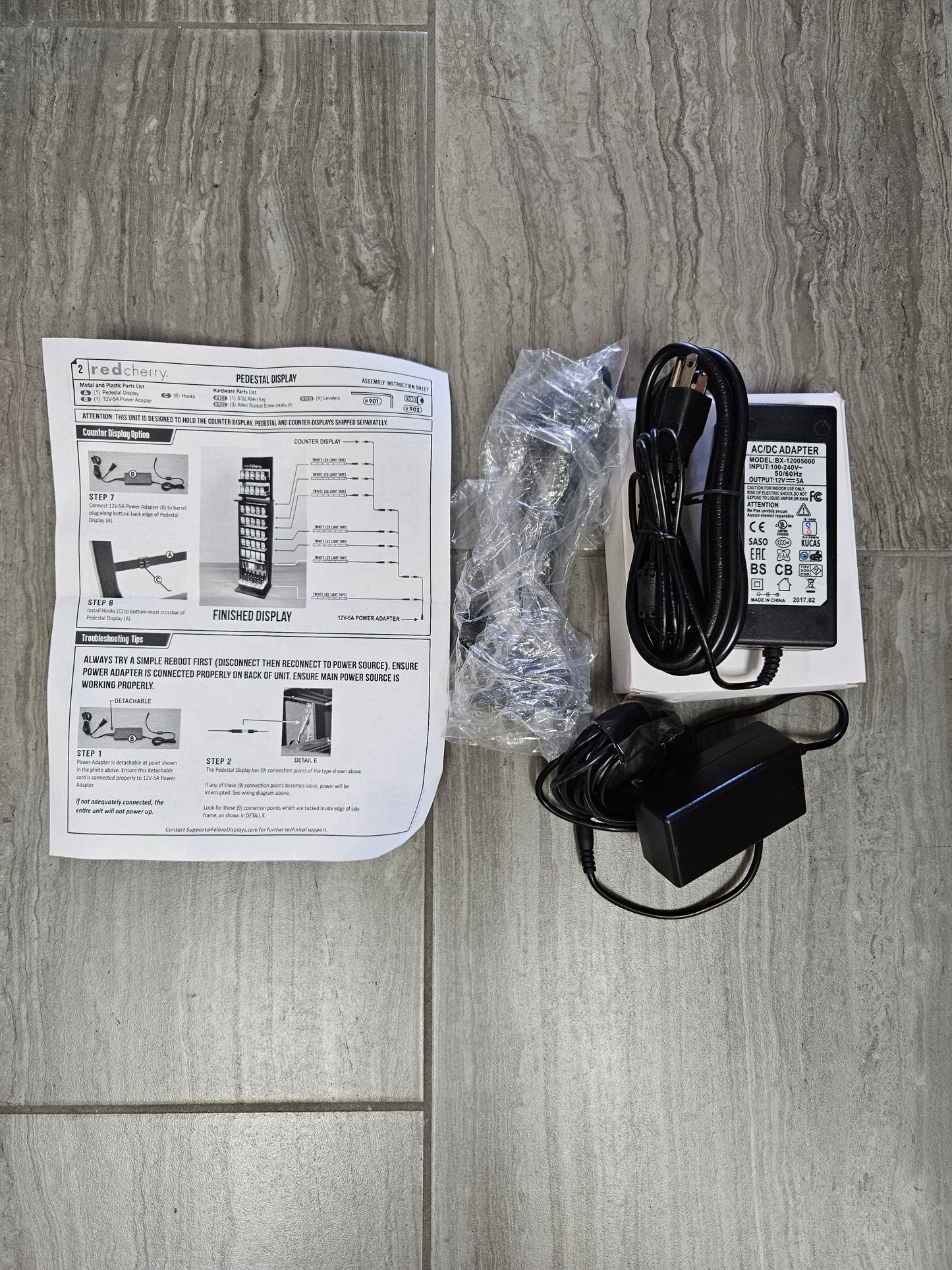 Red Cherry Eyelashes Pedestal Display