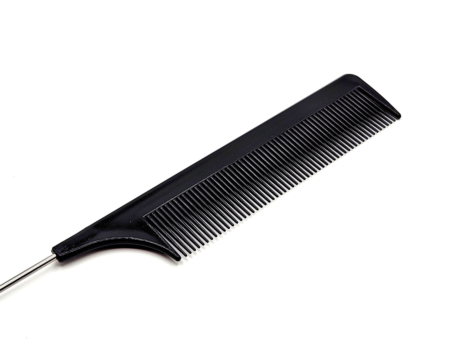 8"L Professional Rat Tail Comb with Metal Pin for Hair Styling and Sectioning