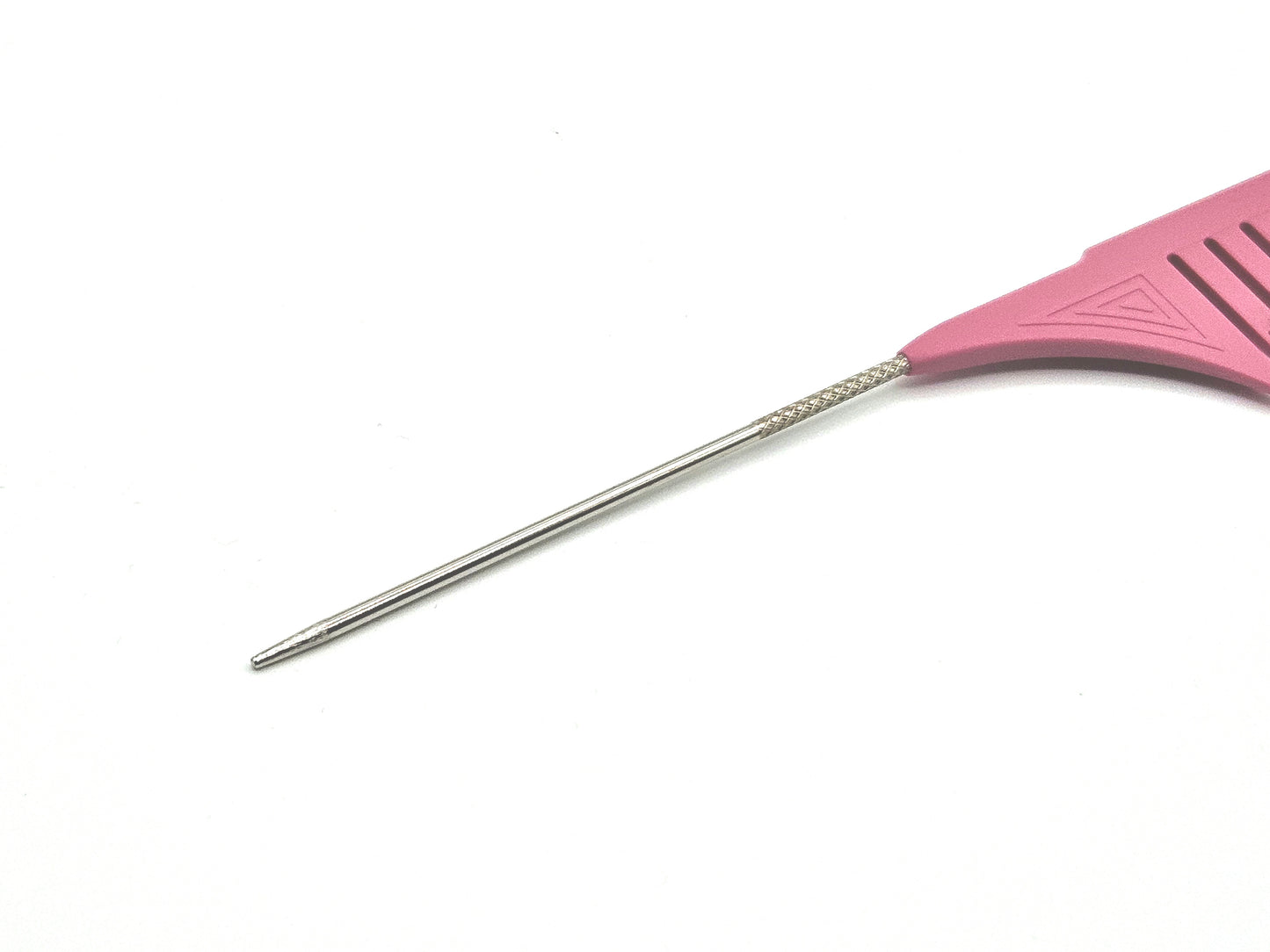 10"L Pink Rat Tail Comb with Metal Pin – Professional Hair Styling & Sectioning Tool