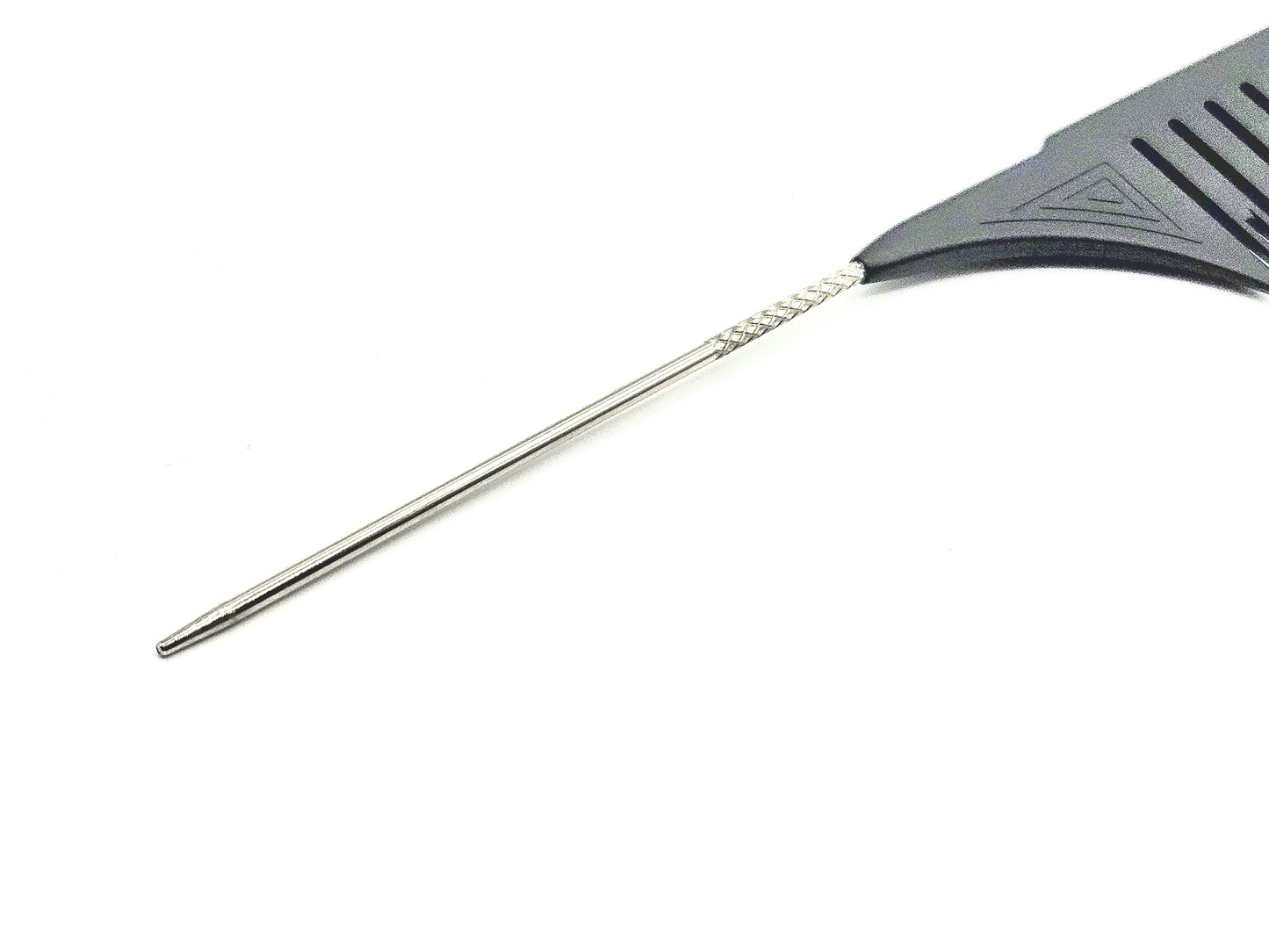 10"L Black Rat Tail Comb with Metal Pin – Professional Hair Styling & Sectioning Tool