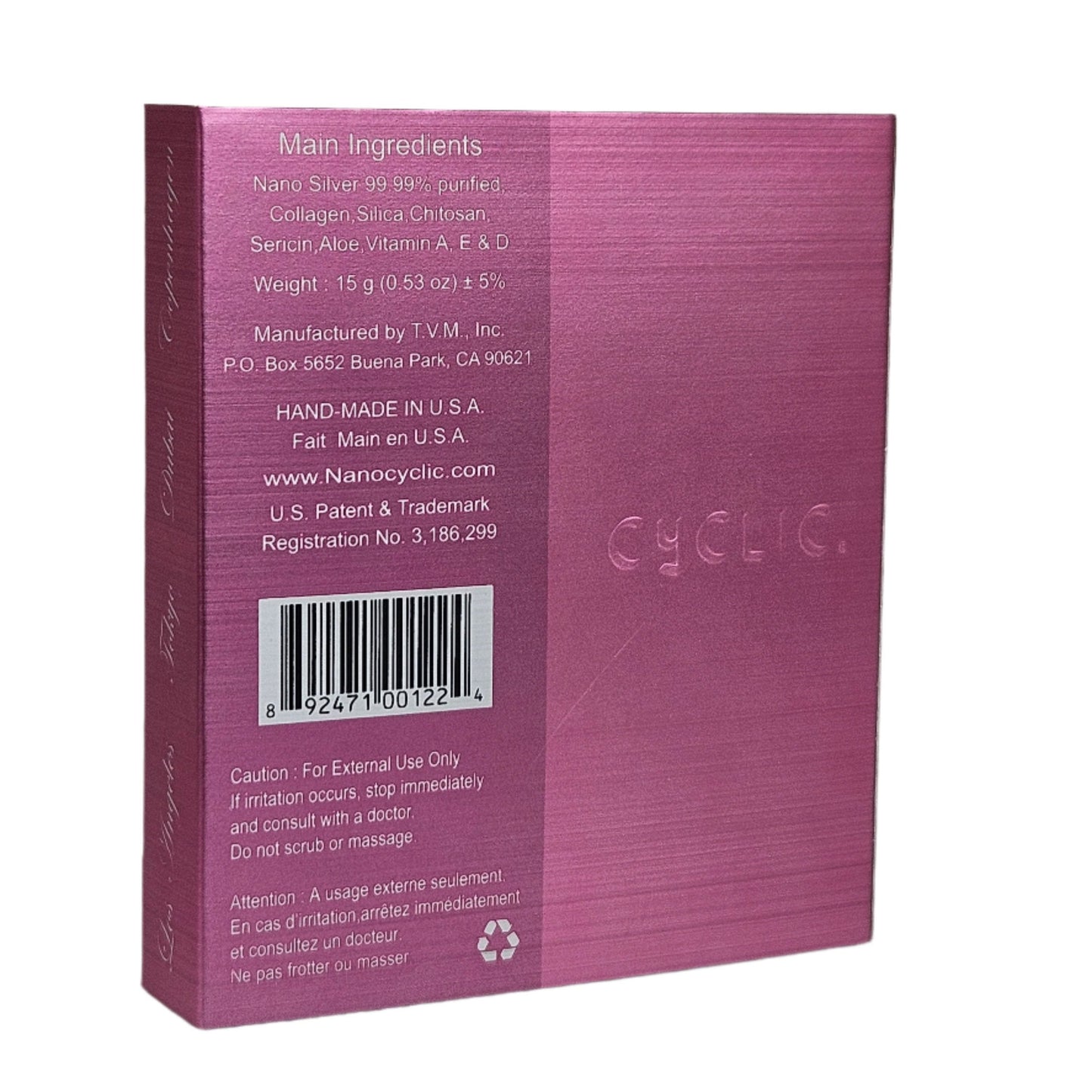 Nano Cyclic Cleansing Bar/Soap 15g PINK (CY-15P)