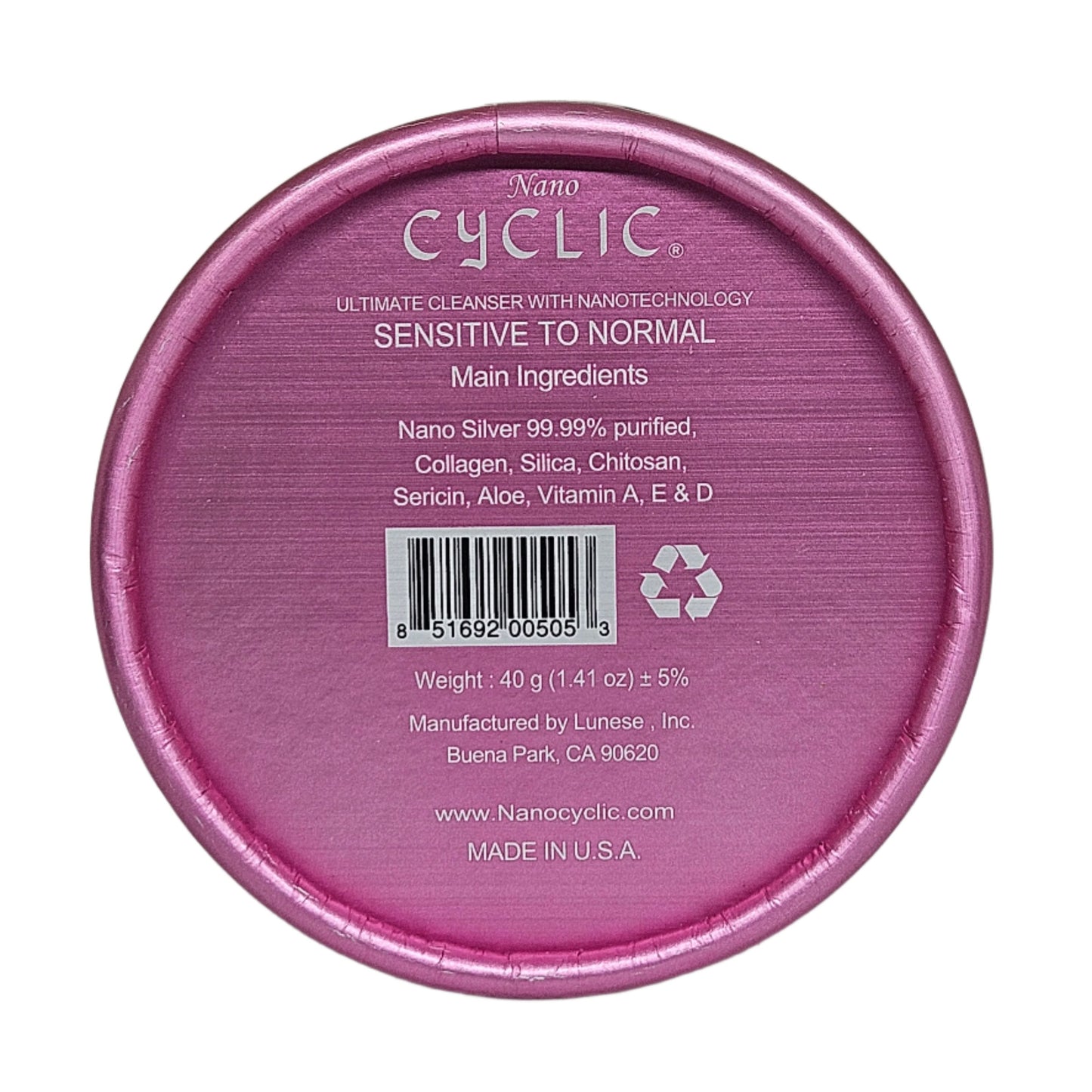 Nano Cyclic Cleansing Bar/Soap 40g PINK (CY-40P)