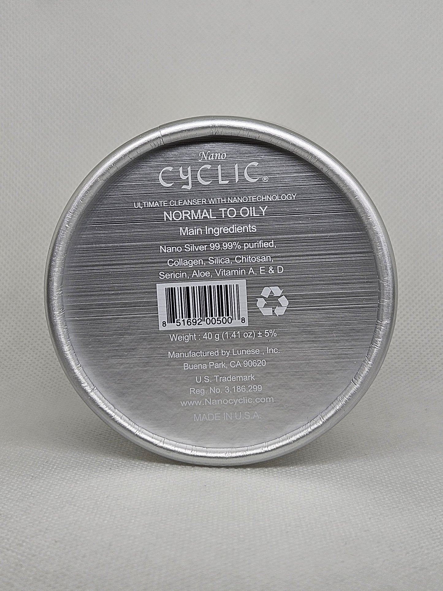 Nano Cyclic Cleansing Bar/Soap 40g SILVER (CY-40S)