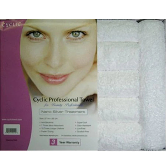 Nano Cyclic Microfiber Hair Towel - White (CY-TWW)