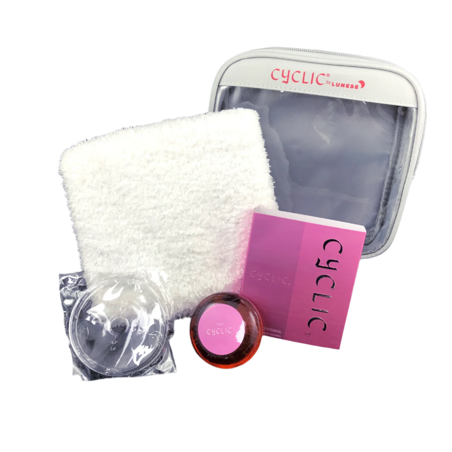 Nano Cyclic Cleansing Soap and Towel Travel Package - Pink (CY-SP01)