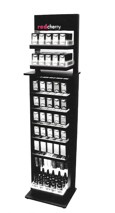Red Cherry Eyelashes Pedestal Display