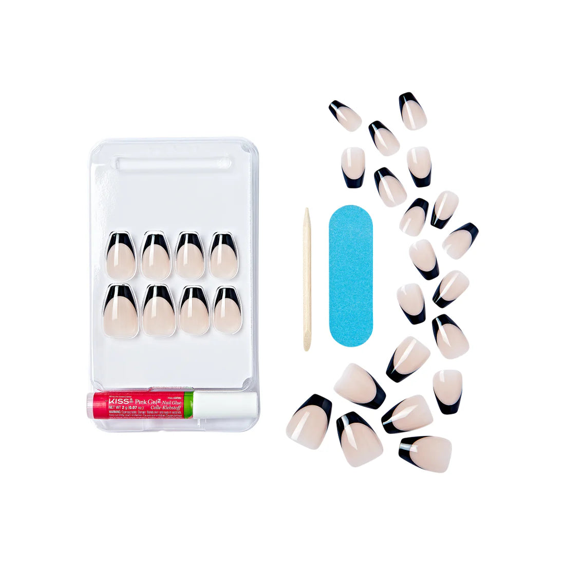 KISS Nails Salon Acrylic French Flame (KISS-SFO01)