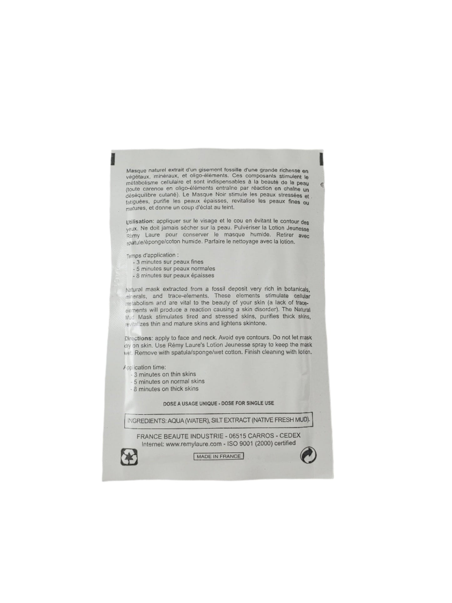 Remy Laure Natural mud mask (V04) single dose - 20ml