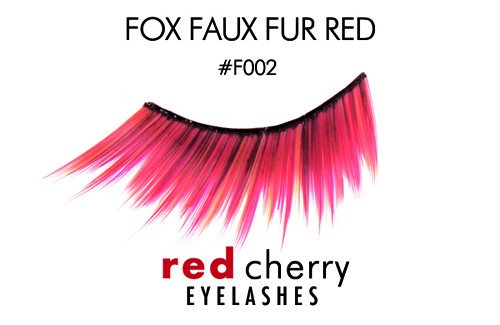 Red Cherry Lashes FOX FAUX FUR RED (RED-F002)