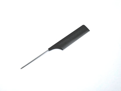 8"L Professional Rat Tail Comb with Metal Pin for Hair Styling and Sectioning
