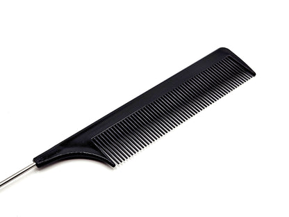 8"L Professional Rat Tail Comb with Metal Pin for Hair Styling and Sectioning