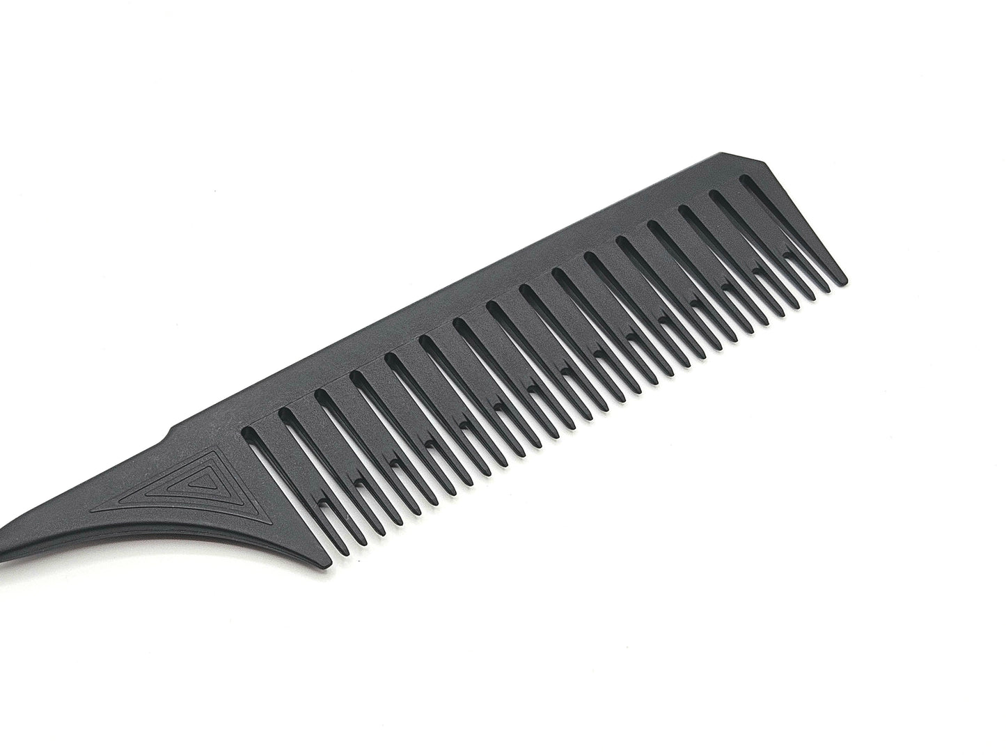 10"L Black Rat Tail Comb with Metal Pin – Professional Hair Styling & Sectioning Tool