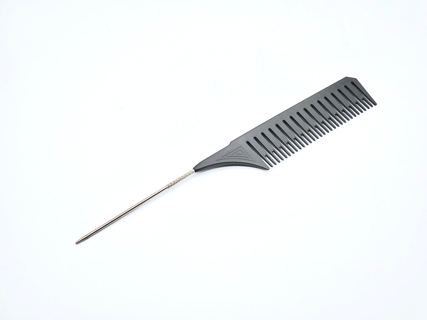 10"L Black Rat Tail Comb with Metal Pin – Professional Hair Styling & Sectioning Tool