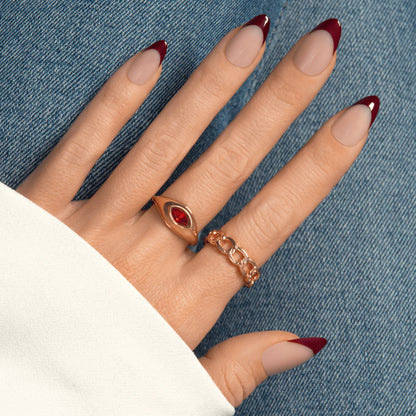 KISS Nails Salon Acrylic French Catchy (KISS-SFO09)