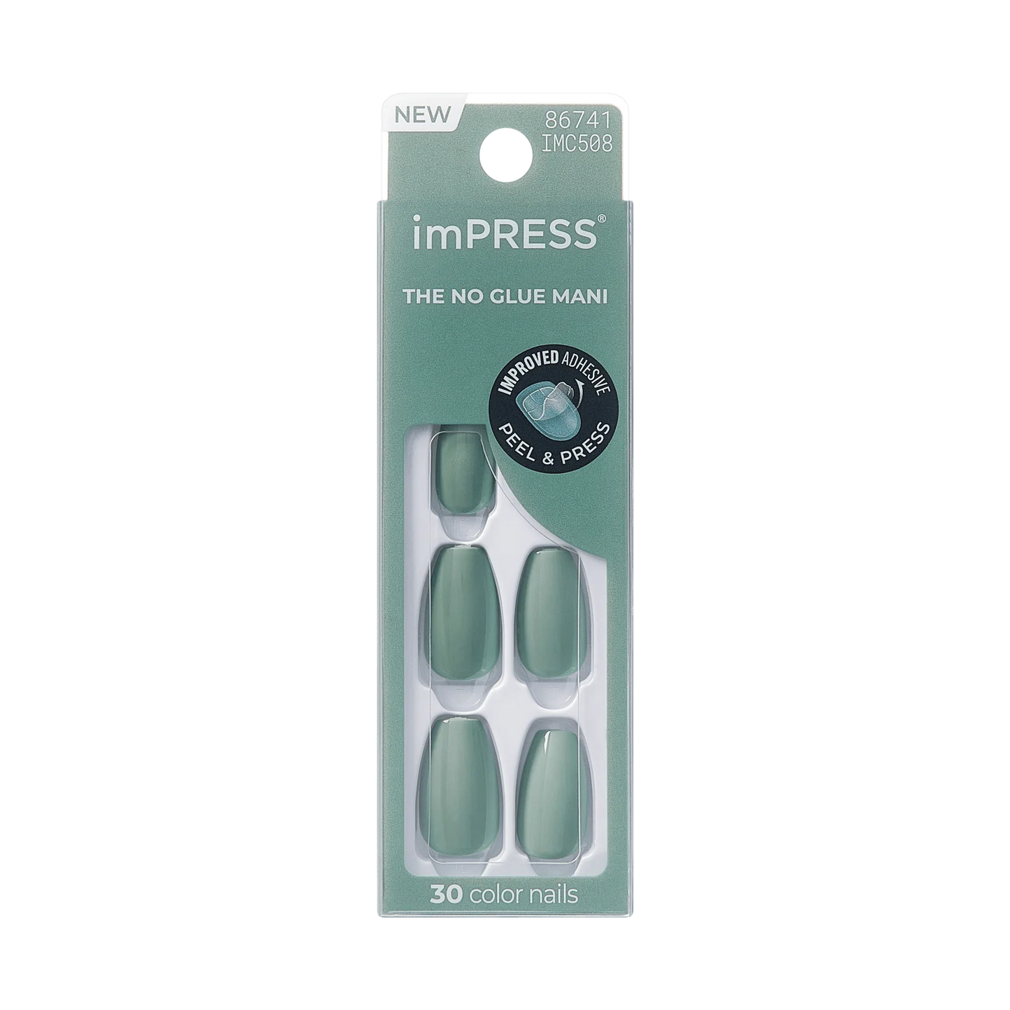 imPRESS by KISS nails Going Green Coffin (KISS-IMC508)