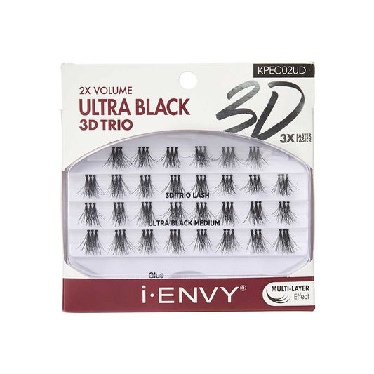 i · Envy by KISS 3D Trio Lash Ultra Black (KISS-KPEC02UD)