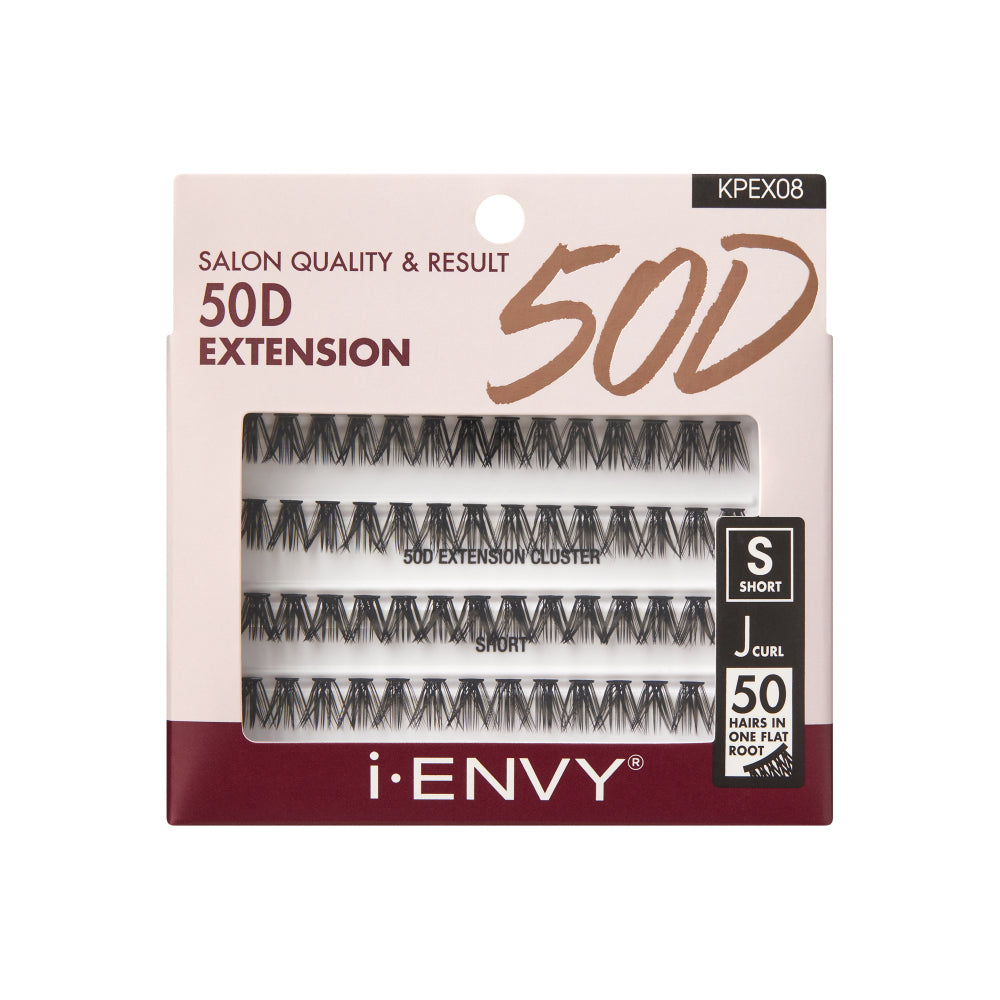 i · Envy by KISS lashes 50D Extension Cluster (KISS-KPEX08) Short