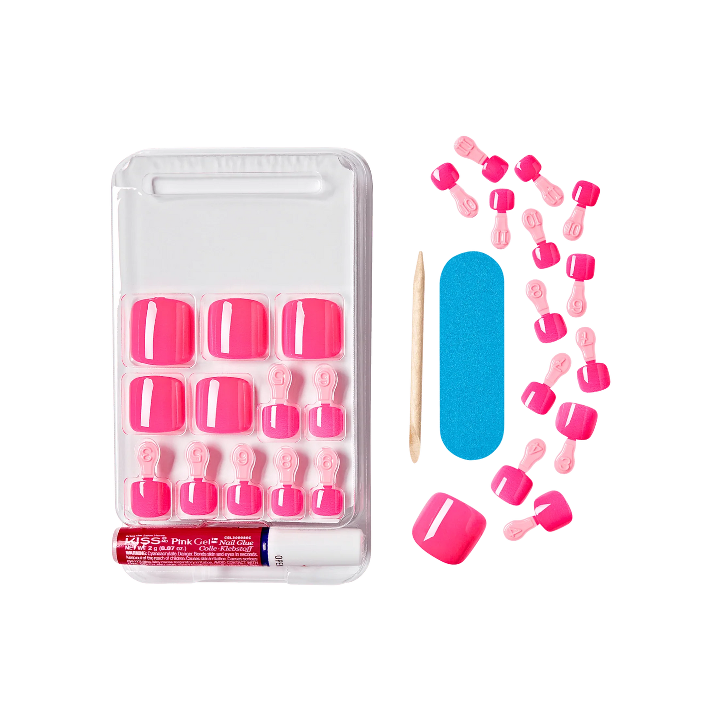 KISS nails Gel Fantasy toenails - No Fear (KISS-FCT07X)