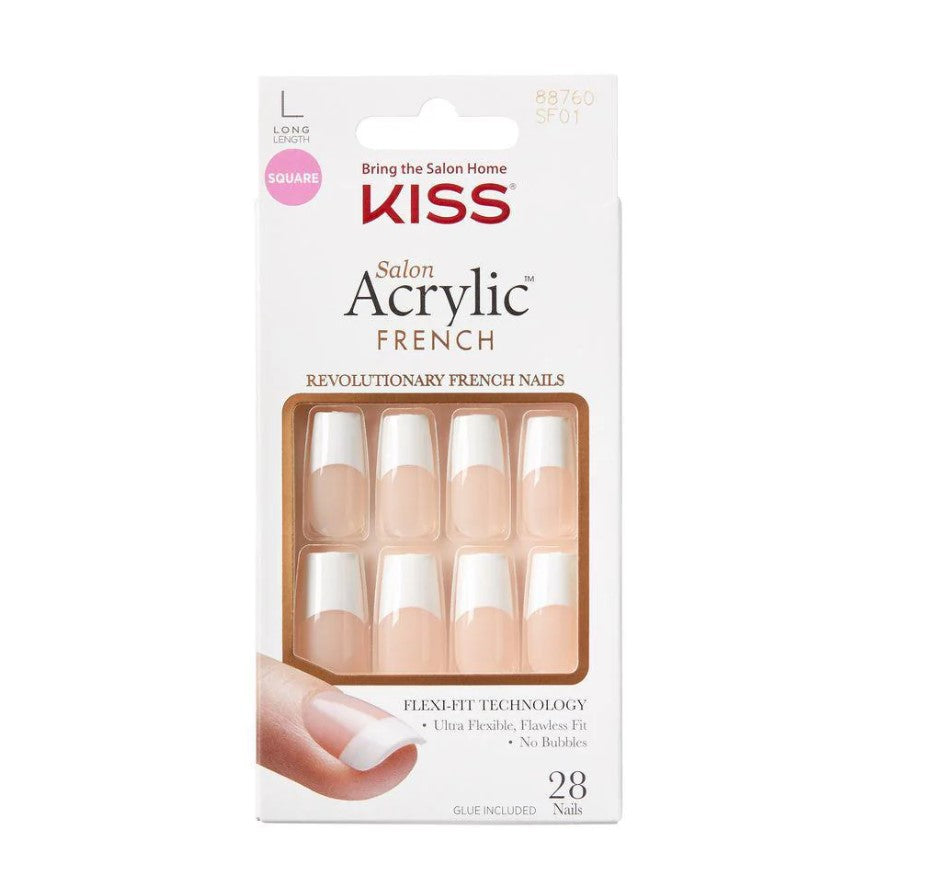 KISS Nails Salon Acrylic French Paris Lover (KISS-SF01)